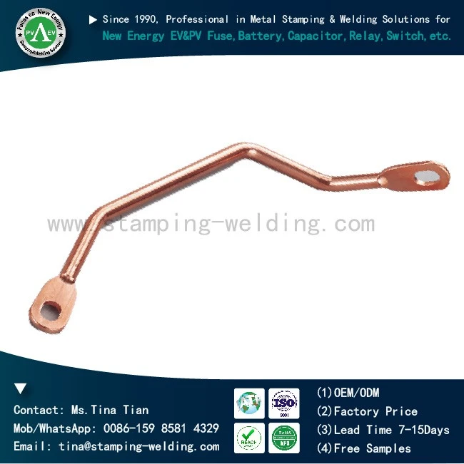 High Qualiity 3D Complex Bending Round Copper Busbar For SF6 F Unit C Inflatable Cabinet