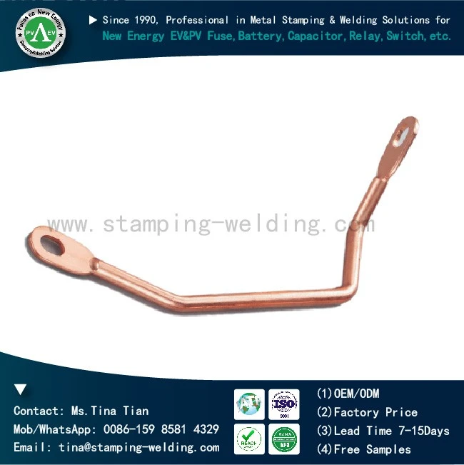 3D Complex Bending Round Copper Busbar For SF6 F Unit C Inflatable Cabinet Export Supplier.