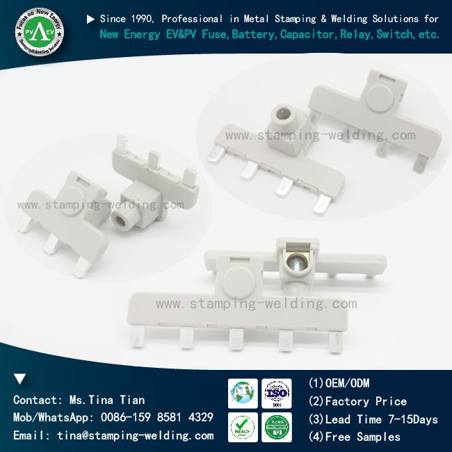 Tinned copper PP injection-molded insulated busbar