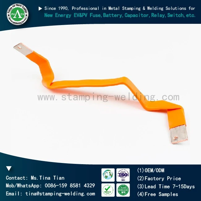 Nickel Plated EV Battery Copper Busbar With PVC Dipping